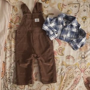 Carters Baby Boy 2 Piece Overall Set